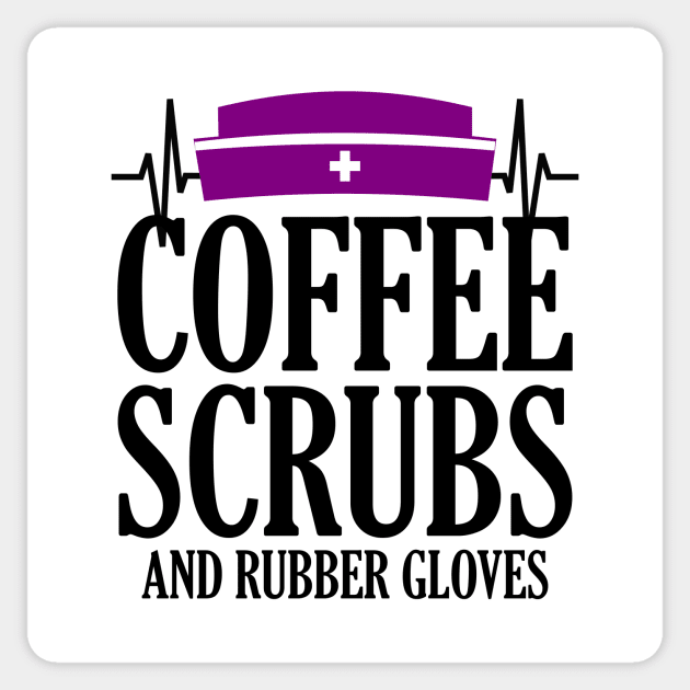 Coffee Scrubs and Rubber Gloves Sticker by colorsplash